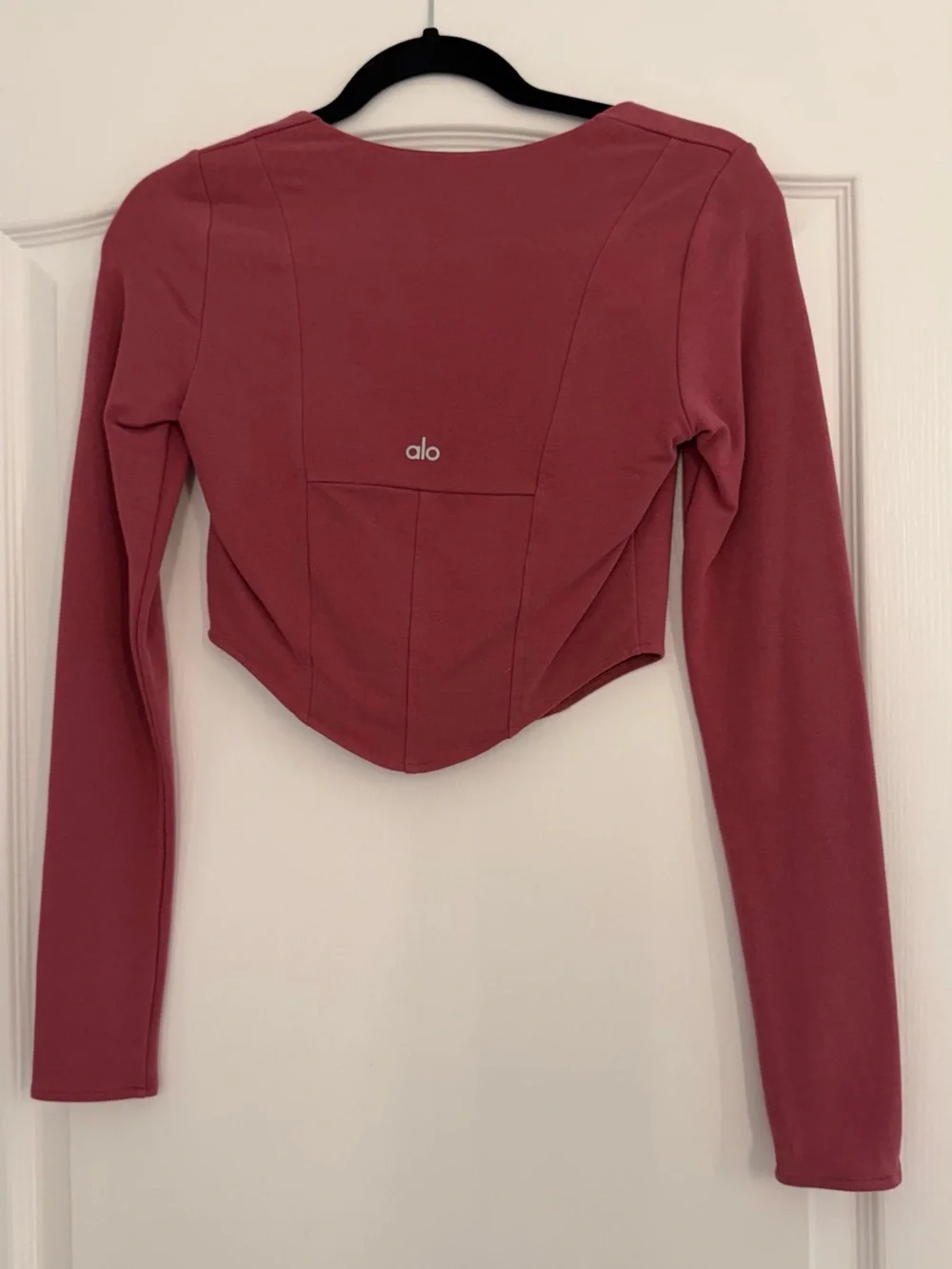 ALO Yoga Soft Sculpt Long-Sleeve Square-Neck Crop Top
